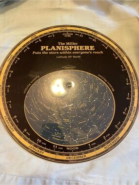 The Miller Planisphere Star Chart - Black & Gold